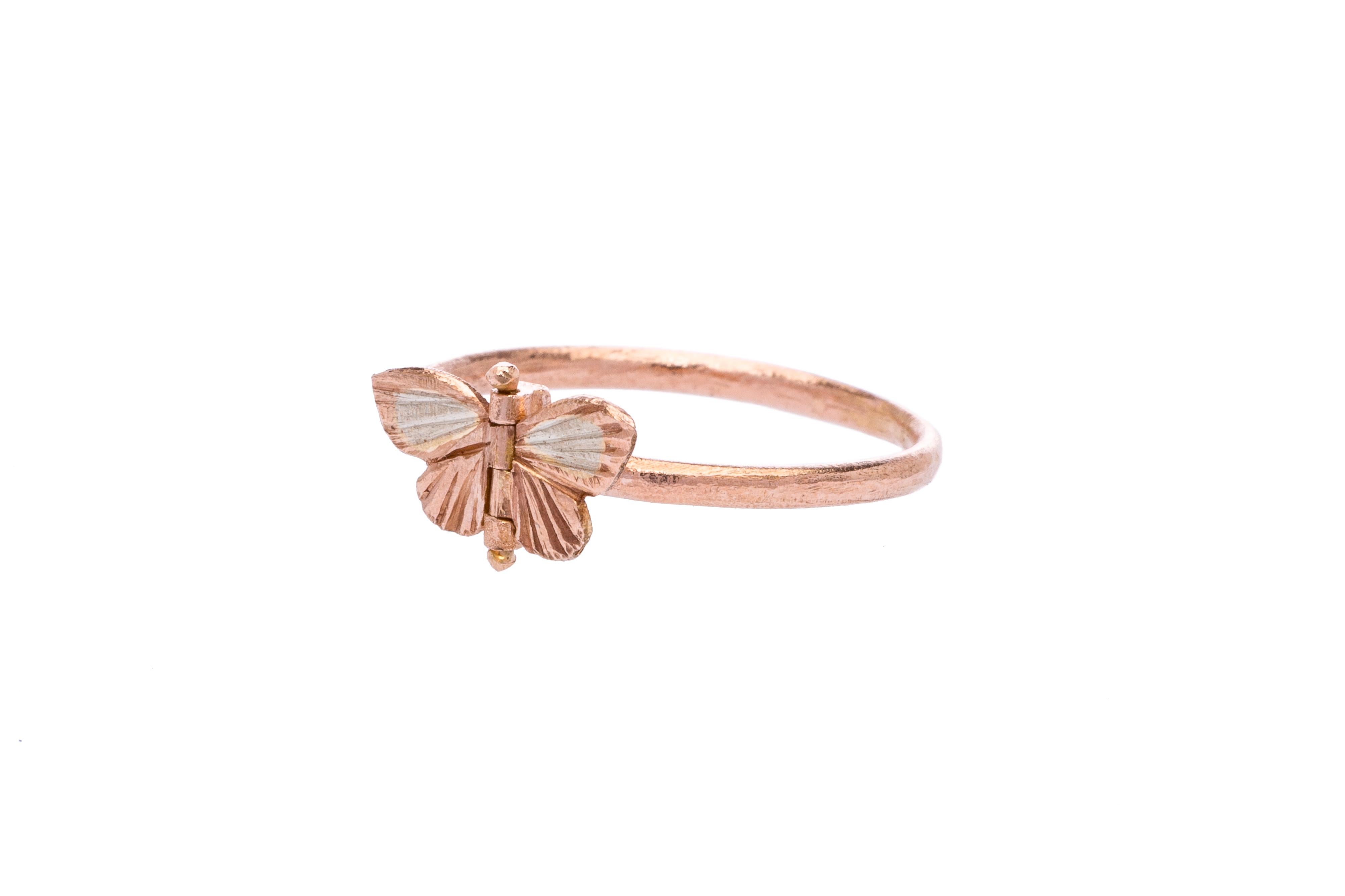 small butterfly ring