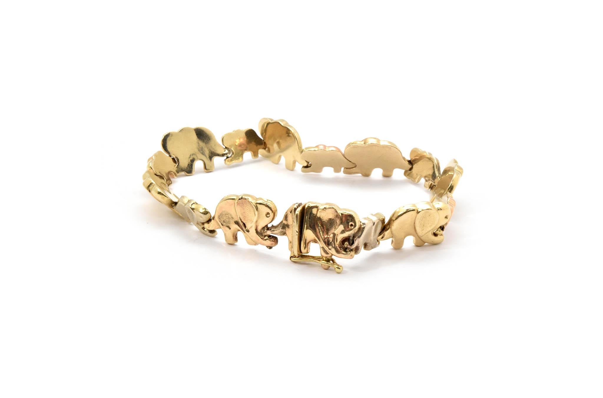 elephant gold bracelet
