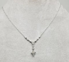 14 Karat Triangle Diamond Dangle Pendant