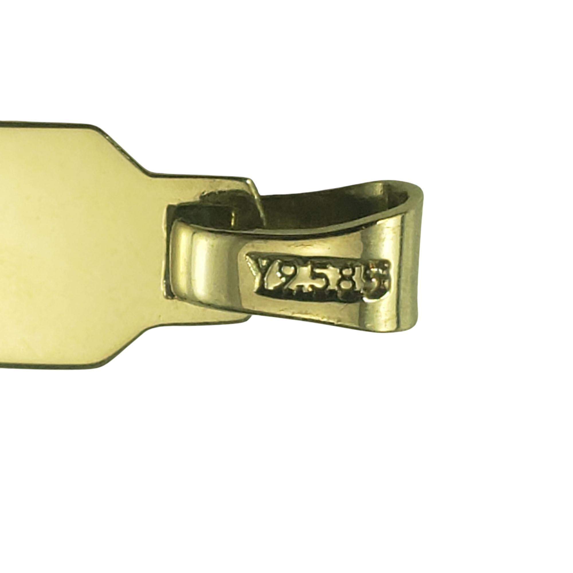 Pendentif croix tricolore en or 14 carats n° 19662 en vente 1