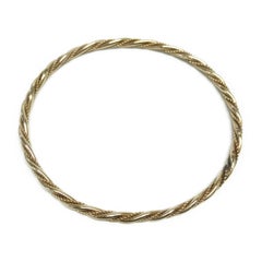 Yellow Gold Twisted Bangle