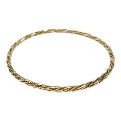 Vintage Yellow Gold Twisted Bangle