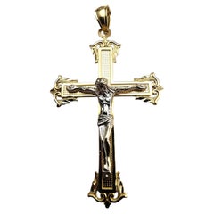 14 Karat Two Tone Crucifix Pendant #23697