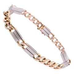 14 Karat Two-Tone Custom Cuban Link Bracelet
