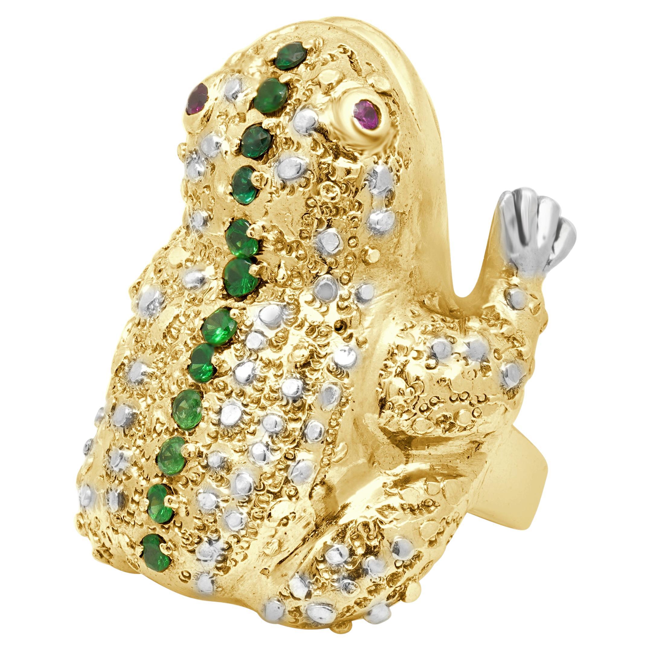 14 Karat Two-tone Custom Frog Ring w/Tsavorite Garnet
Ruby Ring