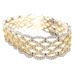 Bracelet en diamants bicolores 14 carats
