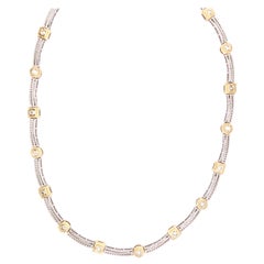 14 Karat Two-Tone Diamond Necklace
