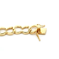 14 Karat Two Tone Diamond Open Link Bracelet