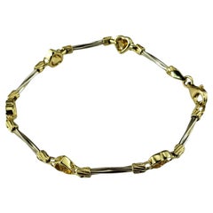 14 Karat Two-Tone Gold and Citrine Heart Bracelet #19898