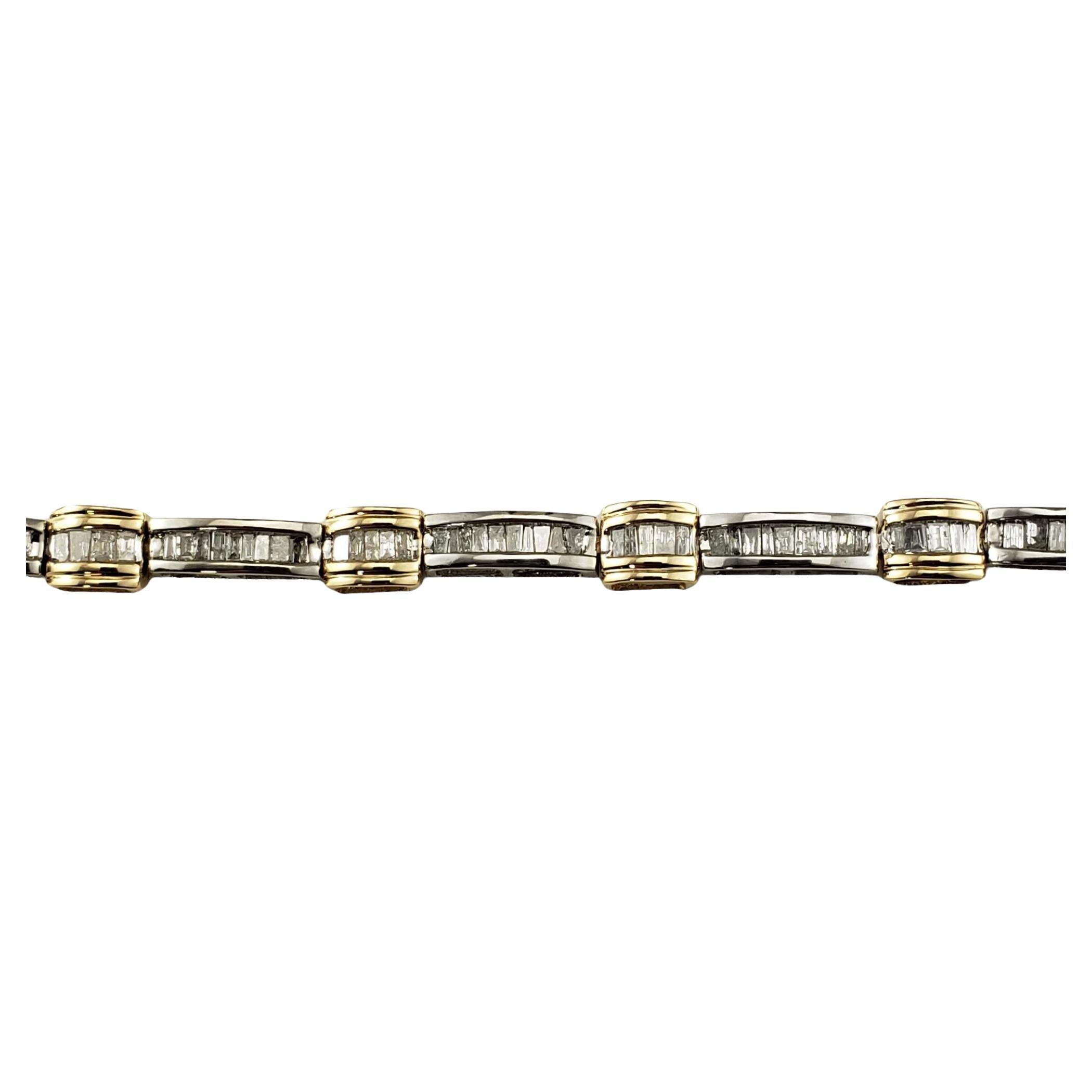 14 Karat Two Tone Gold and Diamond Bracelet #17098