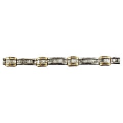Bracelet en or bicolore 14 carats et diamants n° 17098