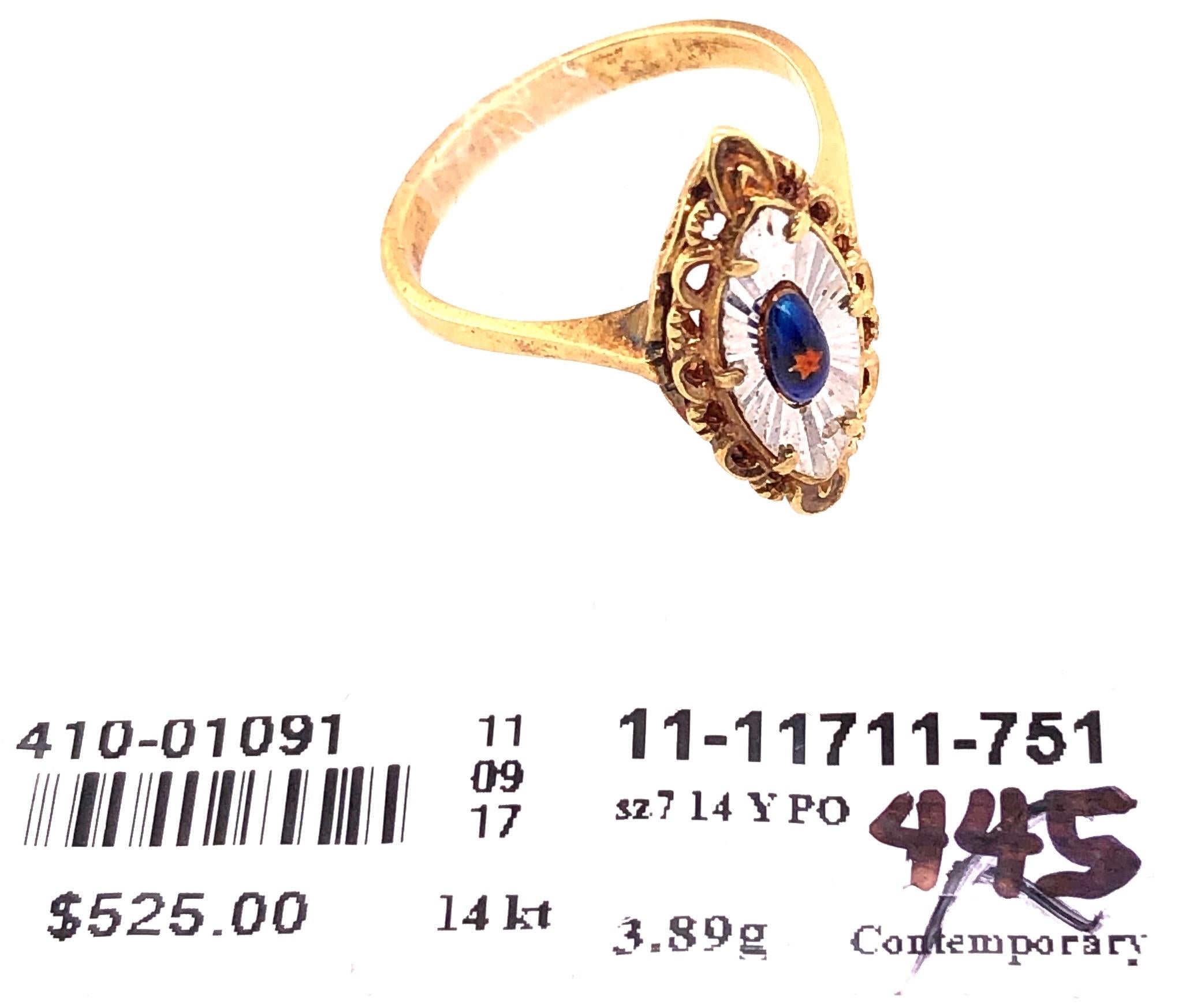 14 Karat Two-Tone Gold Contemporary Ring For Sale 5