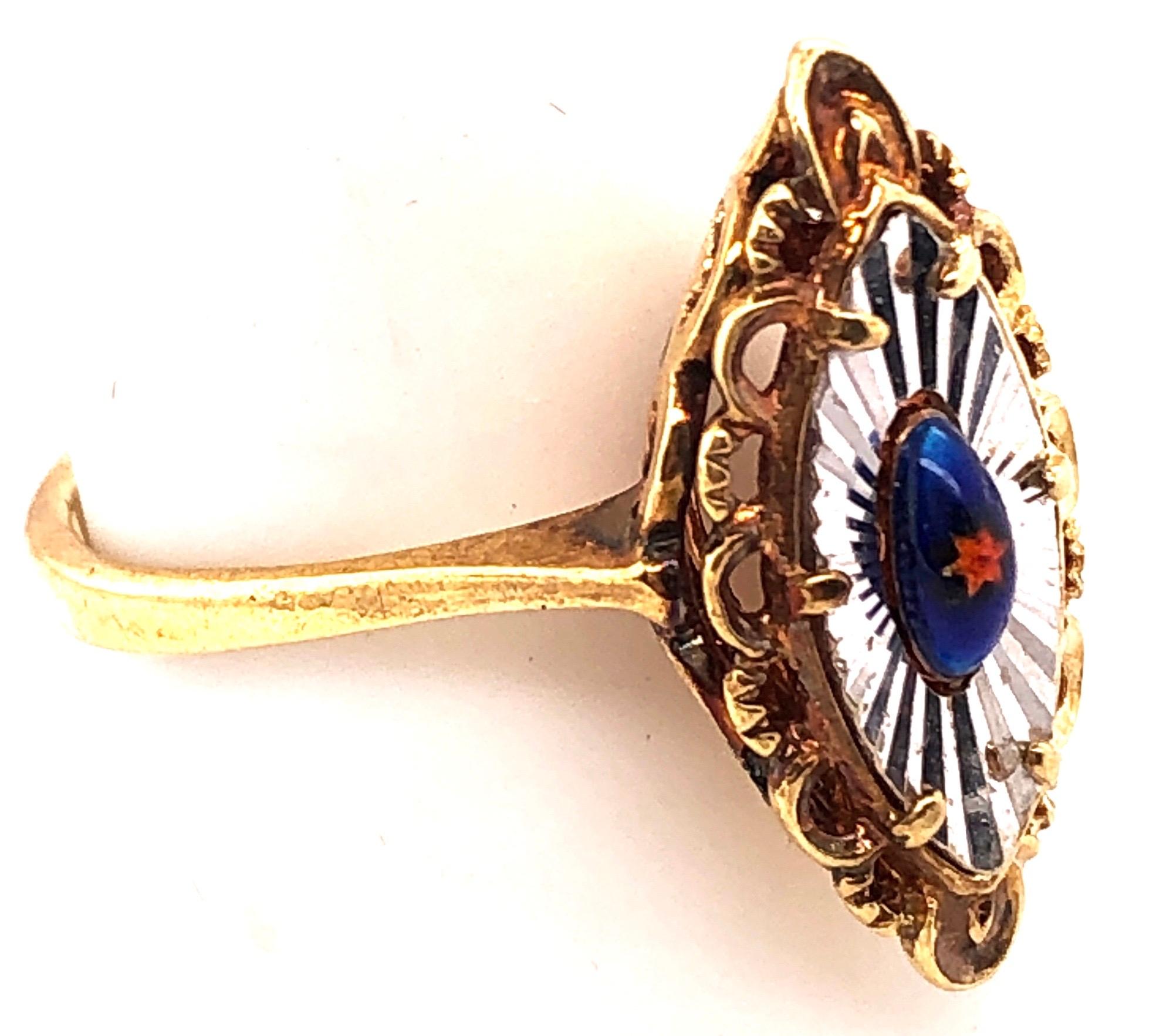 Modern 14 Karat Two-Tone Gold Contemporary Ring For Sale