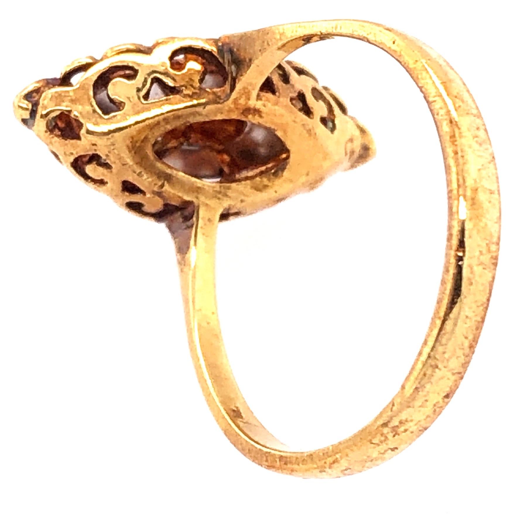 14 Karat Two-Tone Gold Contemporary Ring For Sale 2