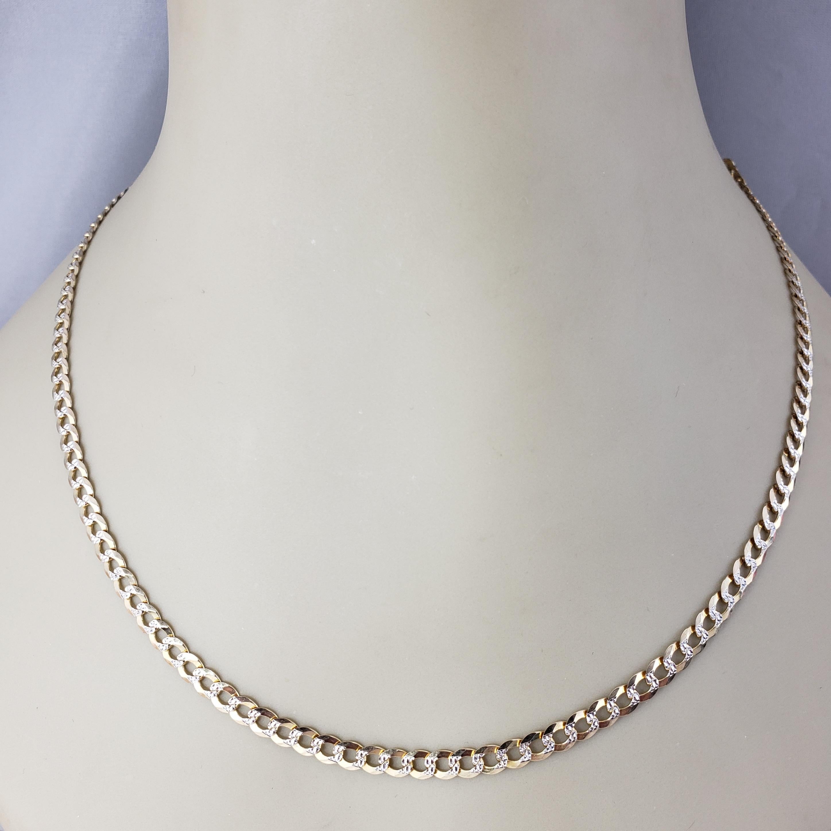 Collana a catena in oro 14 carati bicolore #21250 in vendita 2