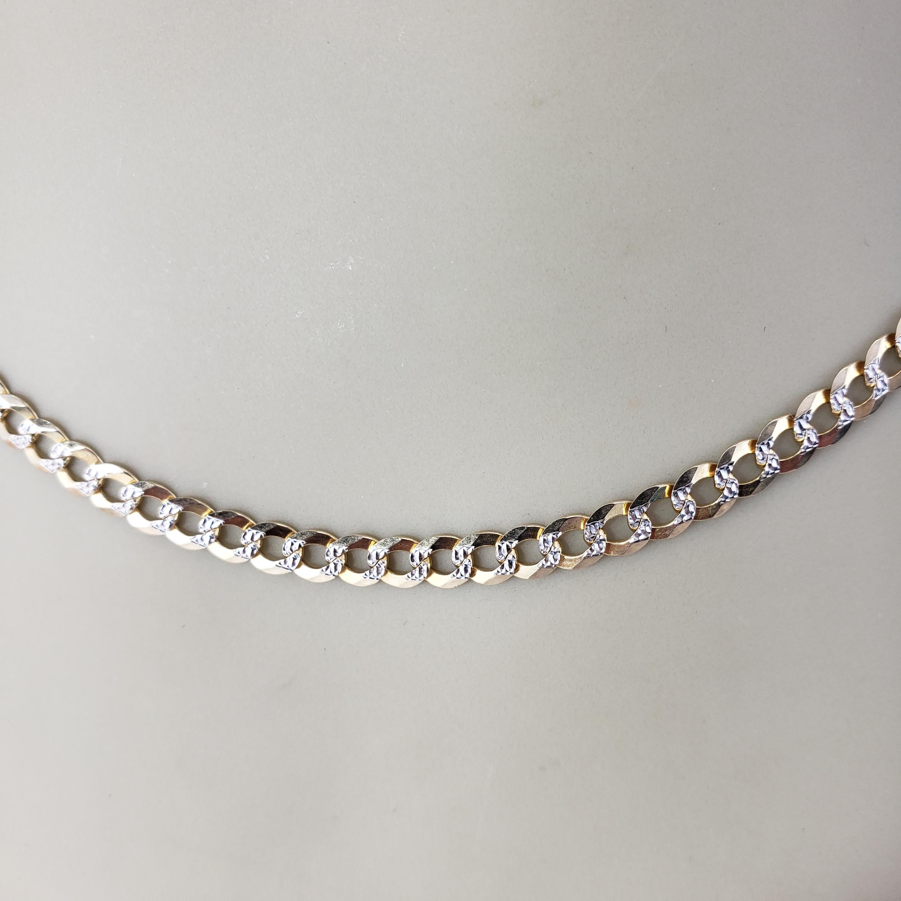 Collana a catena in oro 14 carati bicolore #21250 in vendita 3
