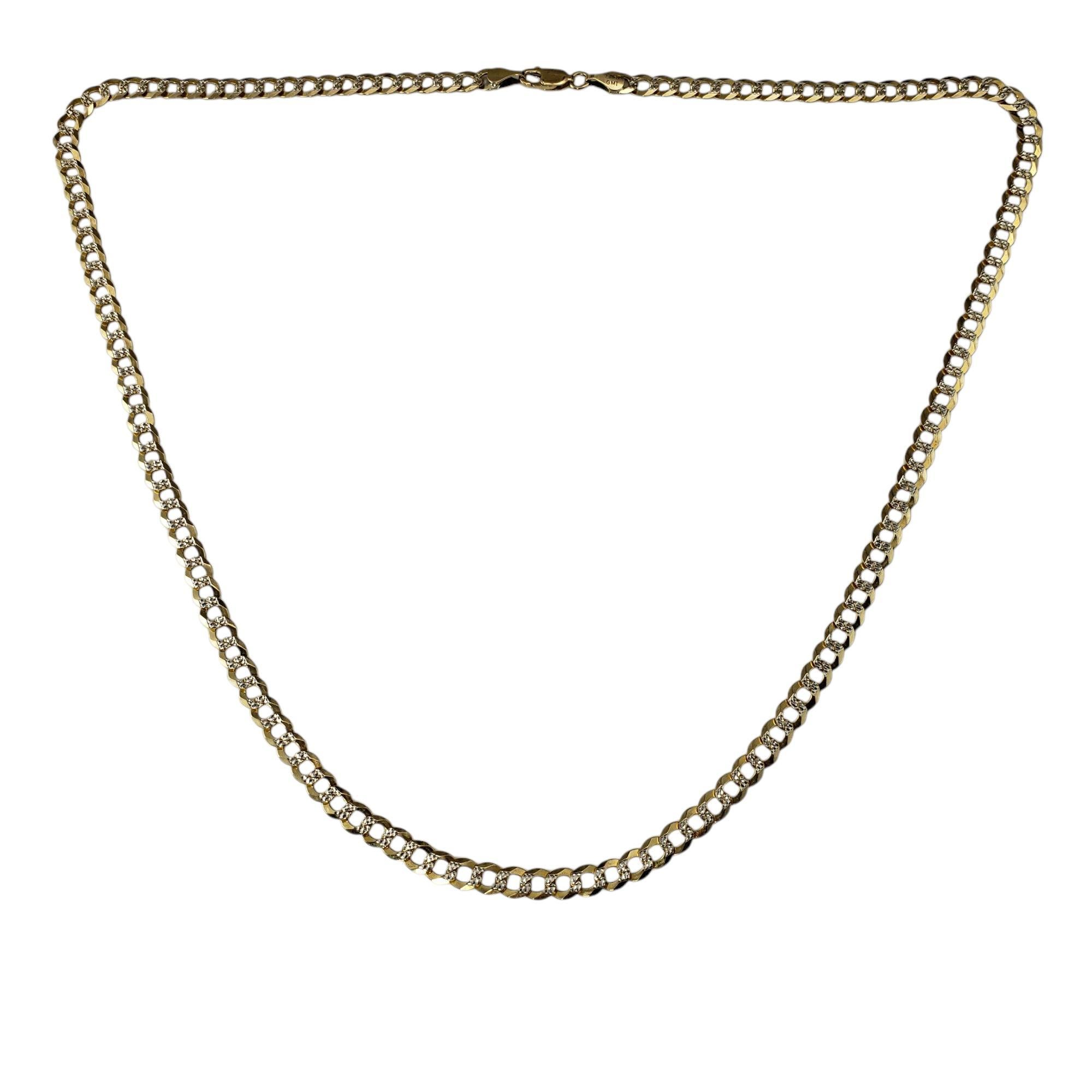 14 Karat Two-Tone Gold Curb Chain Necklace #21250