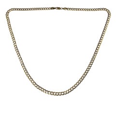 14 Karat Two-Tone Gold Curb Chain Necklace #21250