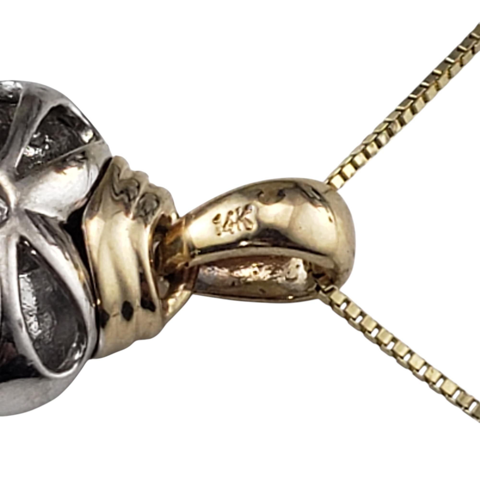 Collier pendentif cœur en or bicolore 14 carats et diamants n° 20598 Pour femmes en vente
