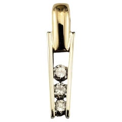 Pendentif échelle en or bicolore 14 carats avec diamants #19126