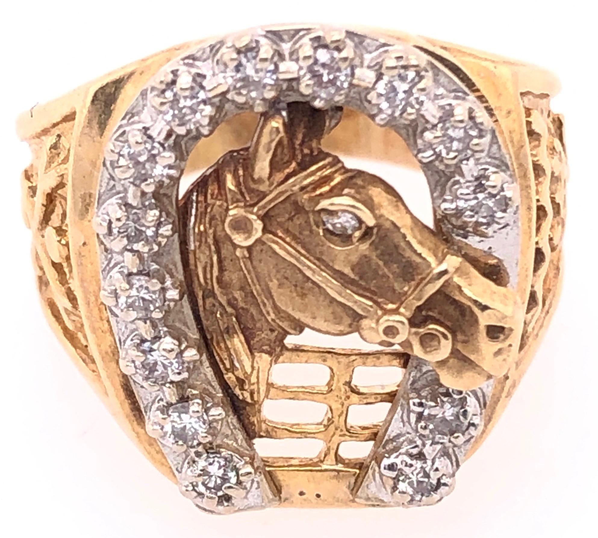 horse gold ring