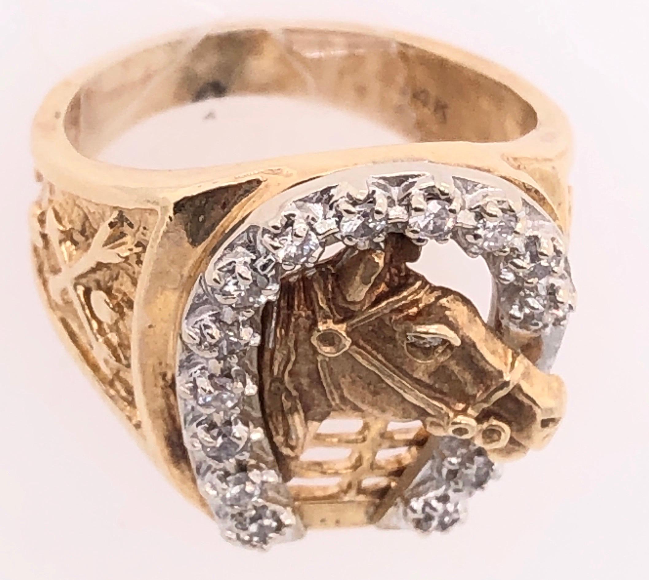 18k gold horse ring
