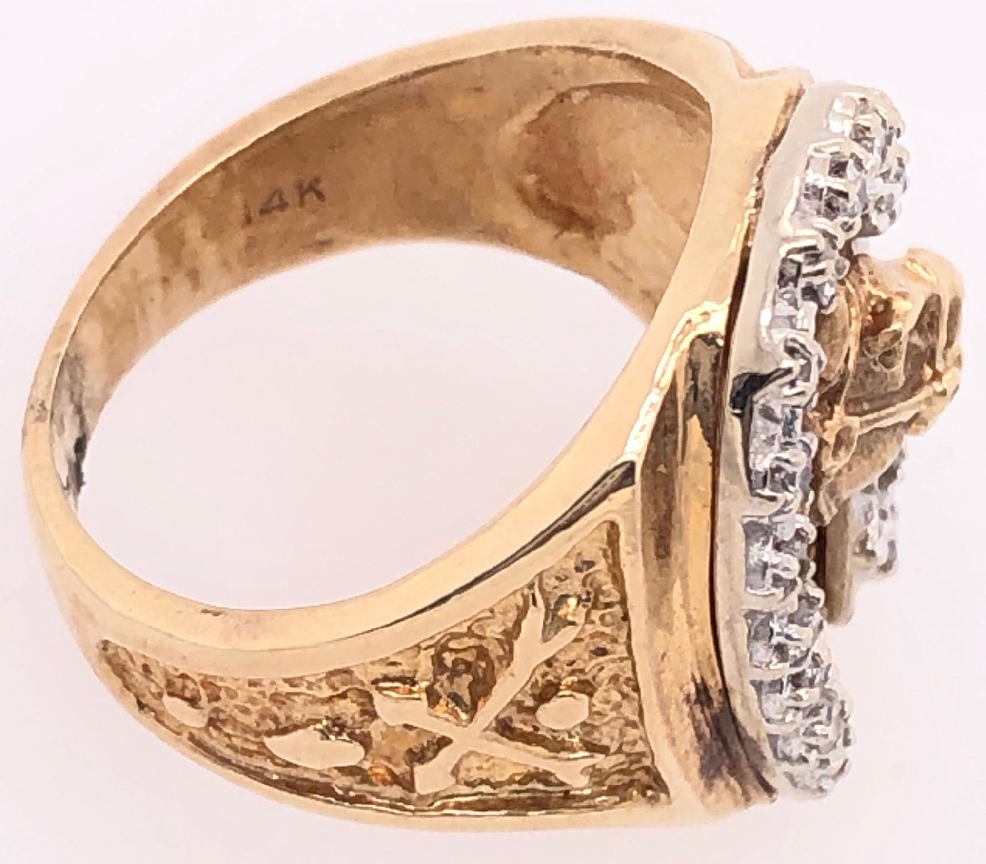 18k gold horseshoe ring