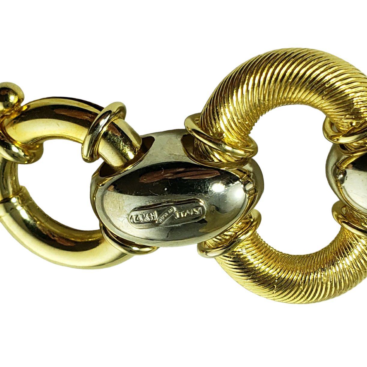 14 Karat Two Tone Gold Link Bracelet 1