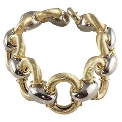 14 Karat Two Tone Gold Link Bracelet