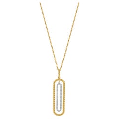 Collier ouvert en or bicolore 14 carats avec diamants en goutte d'eau