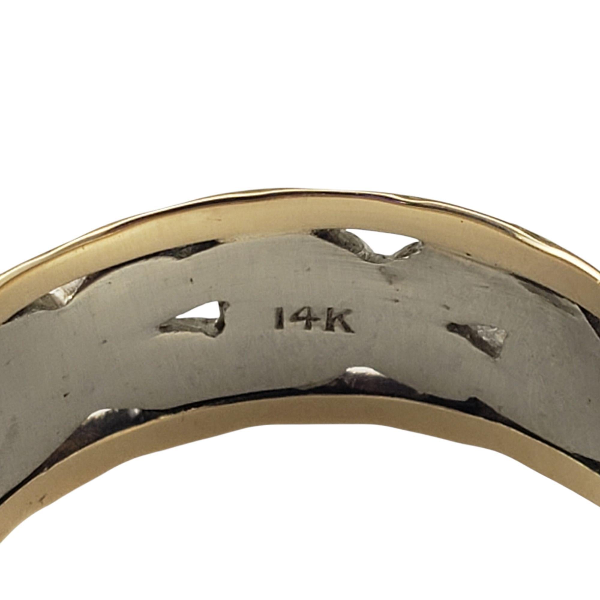 14 Karat Two Tone Gold Scrolling Band Ring Size 10 #21897 im Angebot 2