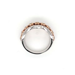 14 Karat Two-Tone Golf 1.57ct Round-cut Fancy Natural Diamond Ring (Size 6.5)