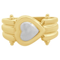 14 Karat Two Tone Heart Ring