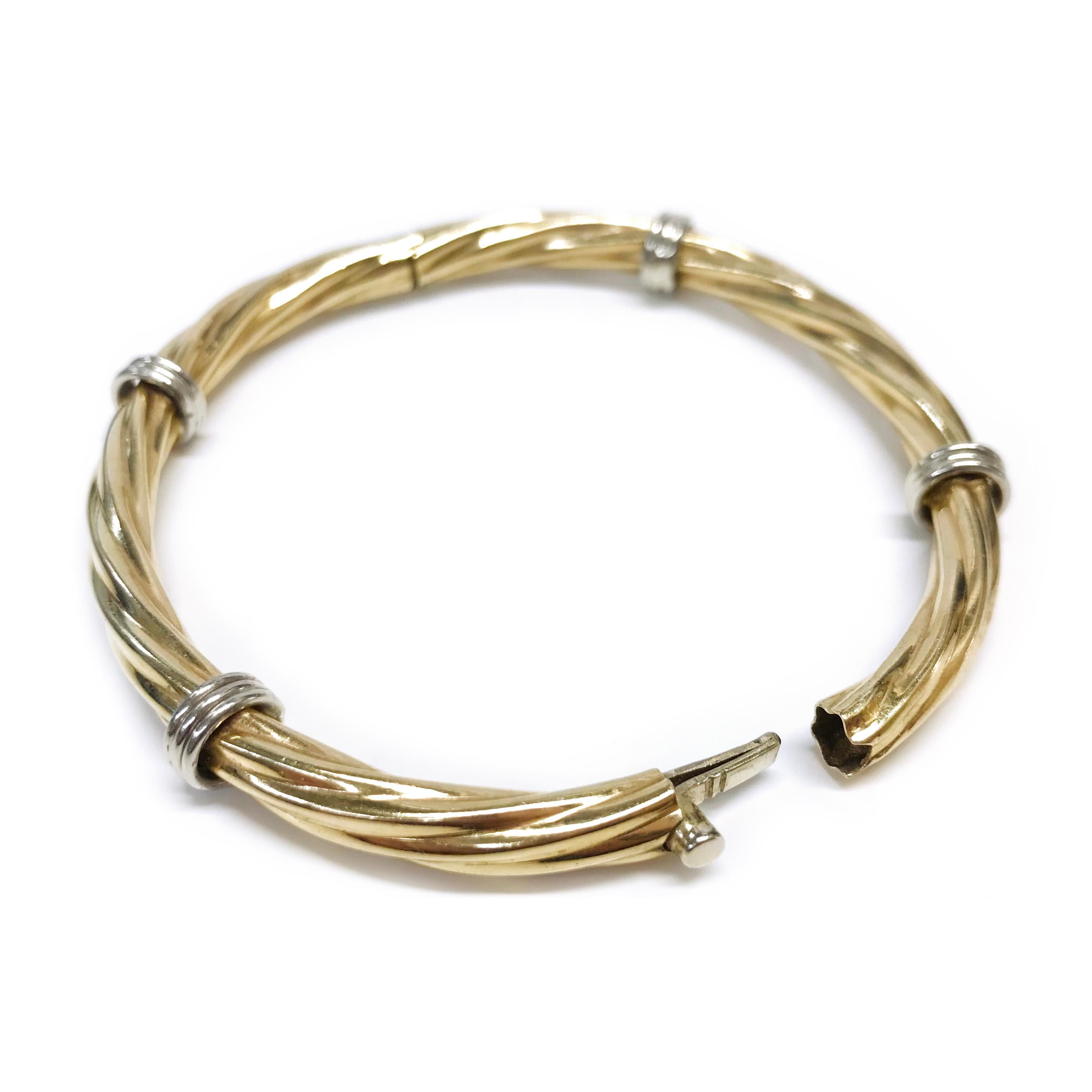 two tone bangle bracelet