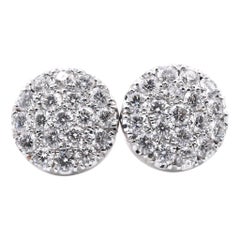 14 Karat Two-Tone Pave Diamond Earrings