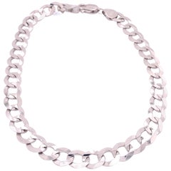 14 Karat White Gold Fancy Link Bracelet