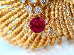 14 Karat Vintage 1.25 Carat Diamond 3D Mollusk Sea Shell Brooch Pin Barley Twist