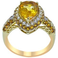 14 Karat Vintage Citrine Ladies Ring