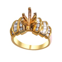 14 Karat Vintage Diamond Engagement Ladies Ring 14 Karat Vintage Diamond Engagement Ladies Ring