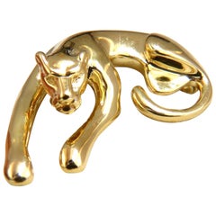 14 Karat Vintage Panther Gold Pin
