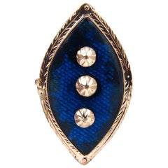 Anillo Bohemio Vintage Restaurado Esmalte Holográfico 14 Quilates
