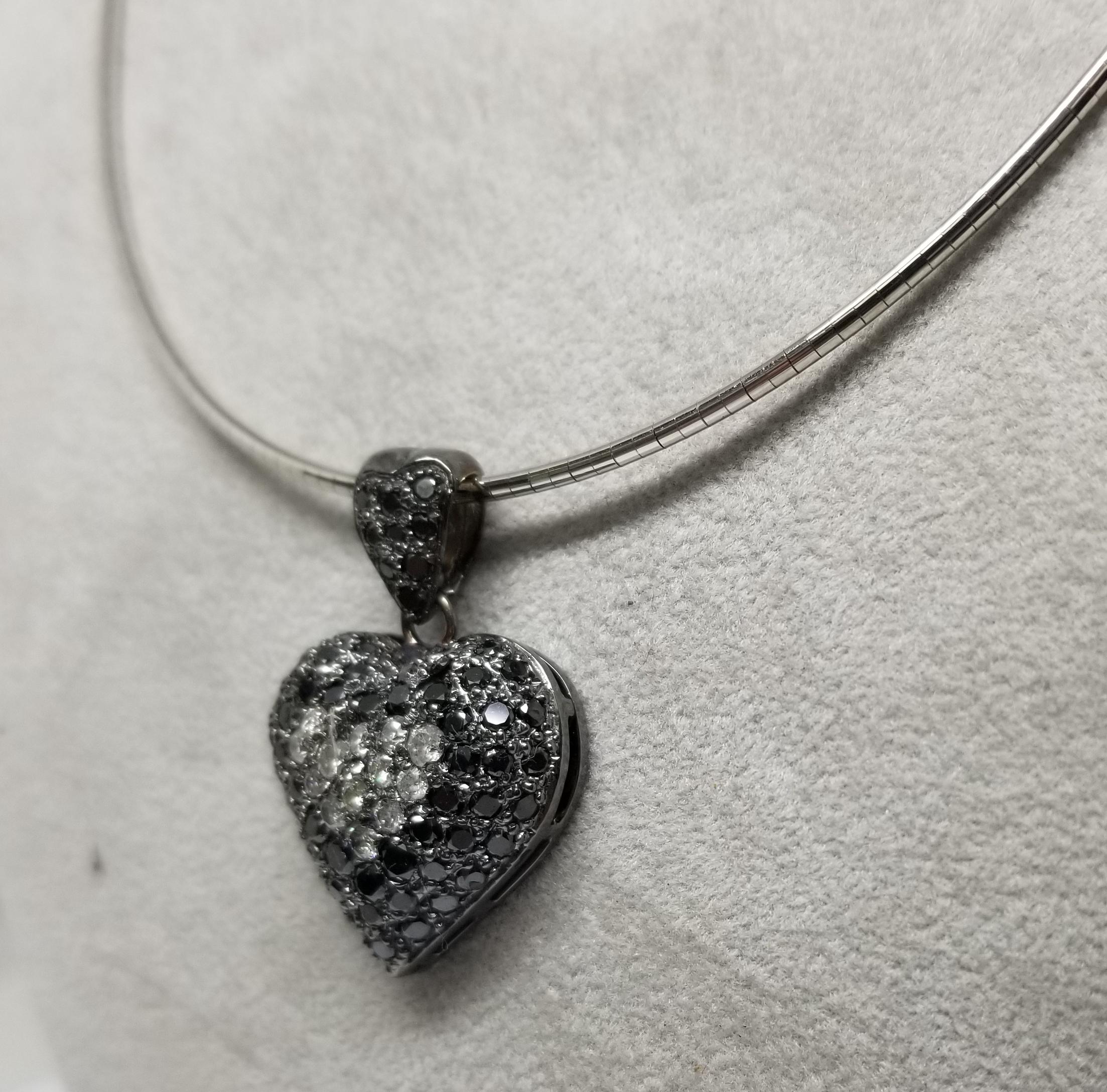 black heart diamond necklace
