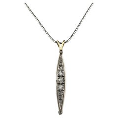 14 Karat White and Yellow Gold and Diamond Pendant Necklace #18847