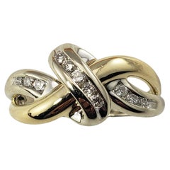 14 Karat White and Yellow Gold and Diamond Ring