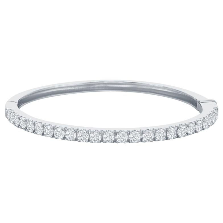 Brazalete de diamantes blancos de 14 quilates 2,30 quilates