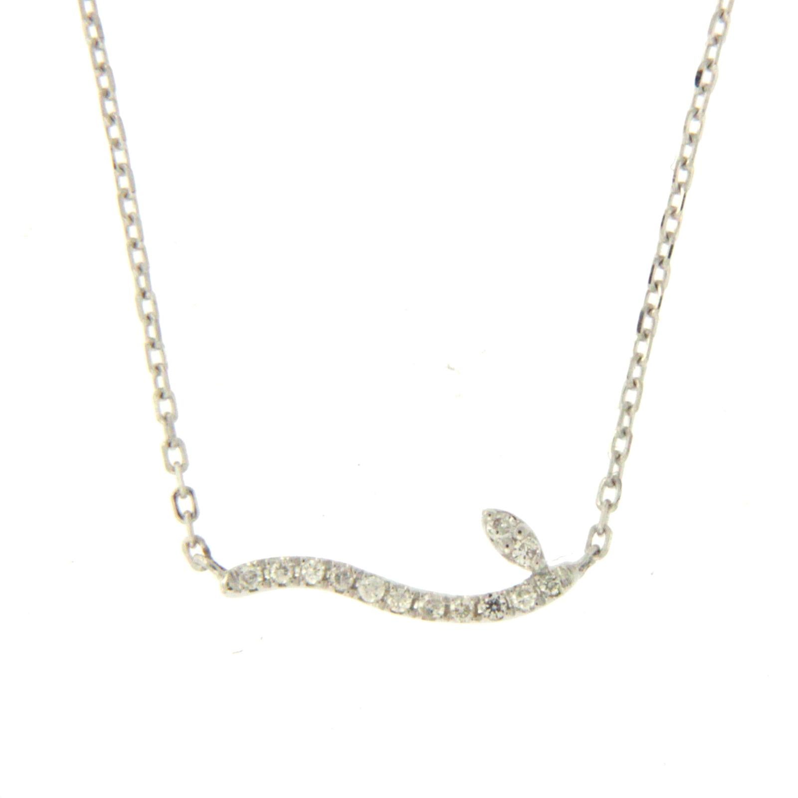 white gold wave necklace