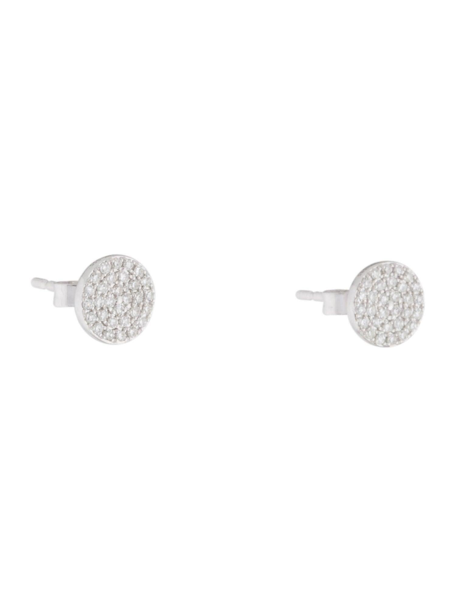 white disc earrings