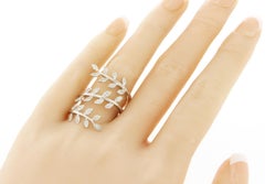 14 Karat White Gold 0.64 Carat Diamonds Fancy Cluster Ring