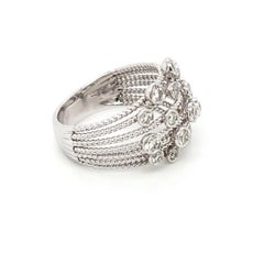 14 Karat White Gold 0.75 Carat Round-cut Natural Diamond Ring (Size 6)