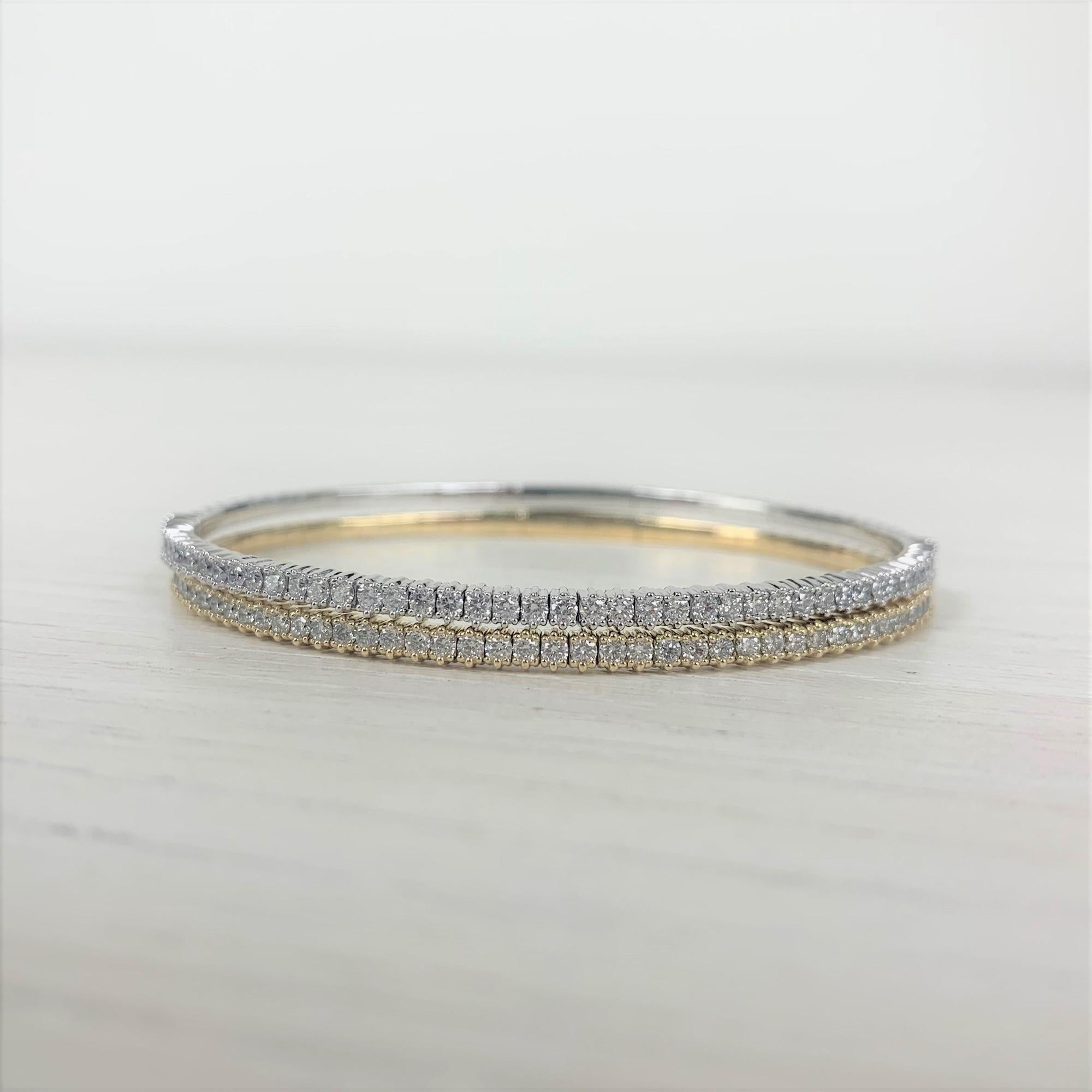 14k white gold bangle bracelet